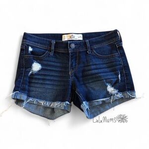 Hollister Denim Shorts Size 1 W25 Distressed NWOT